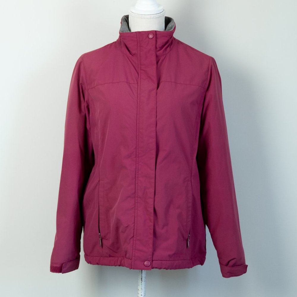 LL Bean Nylon Fleece Lined Full Zip Jacket